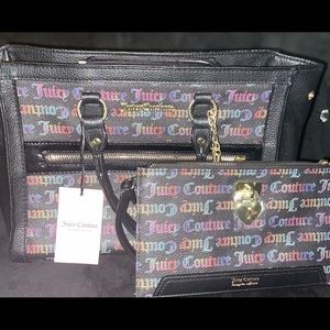 JUICY COUTURE BLACK ITS A MAN WORLD  BAG/WALLET